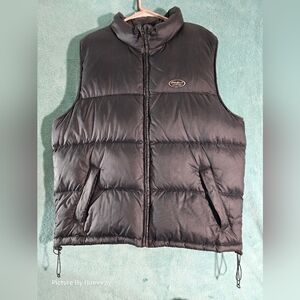 Mens Size XL Eddie Bauer Ebtek Goose Down Black Winter Vest